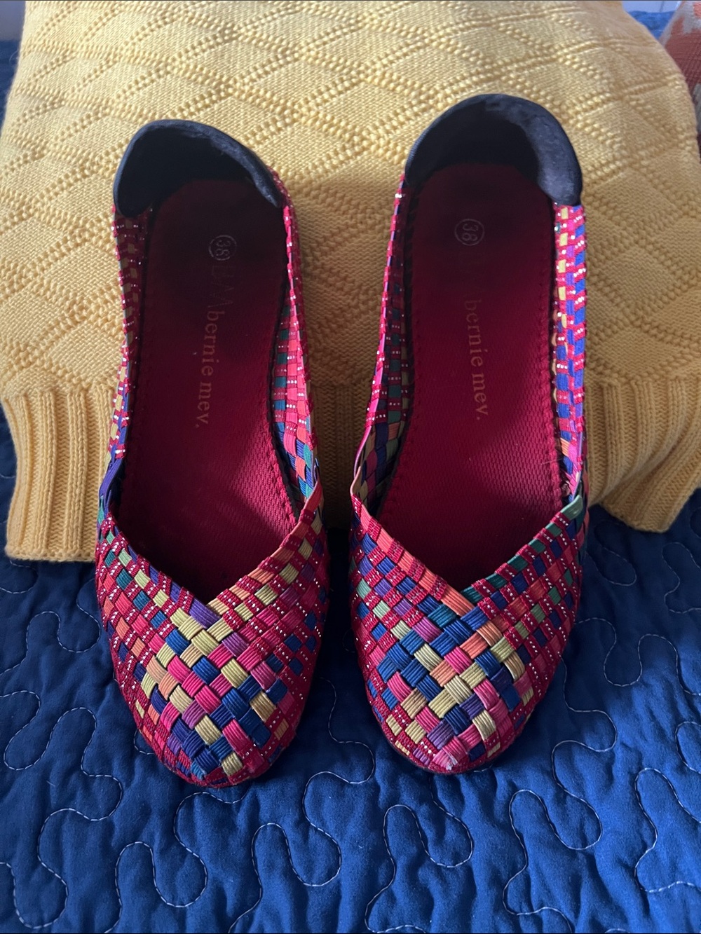 Bernie Mev Multi color Slip Ons Sz 38 US8
